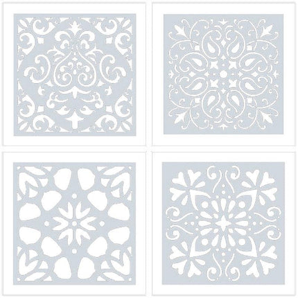 16 Pack Mandala Painting Stencils Drawing Dot Templates For Floor Wall DIY Decor - Aimall