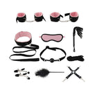 14PCS Bondage Set BDSM Restraint Ball Gag Fetish Handcuffs Couples Sex Whip Toy - Aimall