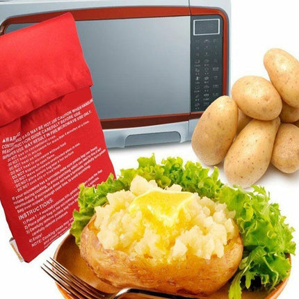 2x Microwave Baked Potato Corn Cooking Bag Reusable Washable Corn Cooker Express - Aimall