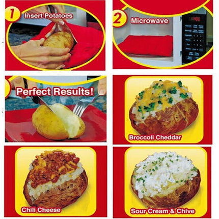 2x Microwave Baked Potato Corn Cooking Bag Reusable Washable Corn Cooker Express - Aimall