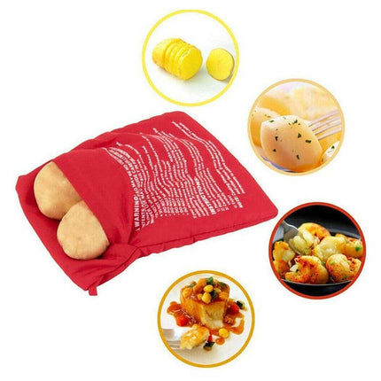 2x Microwave Baked Potato Corn Cooking Bag Reusable Washable Corn Cooker Express - Aimall