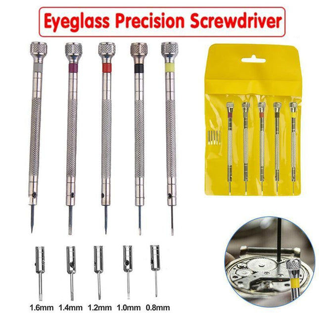 5x Precision Screwdriver Eyeglasses Watch Jewelry Watchmaker Repair Tool Set AU - Aimall