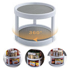 Can Tamer Kitchen Fridge Spinning Storage Organizer Shelf Rack Pantry 2 Tier AU - Aimall