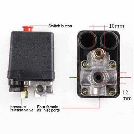 Air Compressor Pressure Switch Control Valve Replacement Parts 90-125 PSI 240V - Aimall