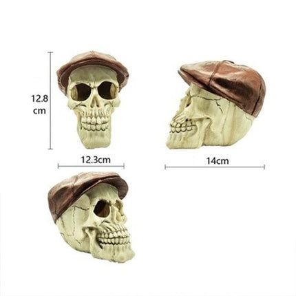Artificial Fake Skull Head Bone Aquarium Ornament Fish Tank Decoration - Aimall