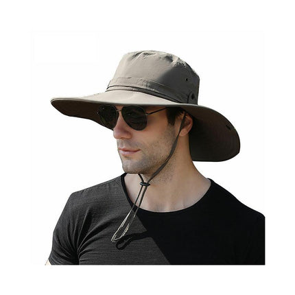 Outdoor UV Protection Sun Hat Wide Brim Cap Quick-Drying Hat for Fishing Hiking - Aimall