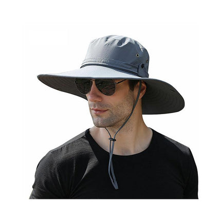 Outdoor UV Protection Sun Hat Wide Brim Cap Quick-Drying Hat for Fishing Hiking - Aimall