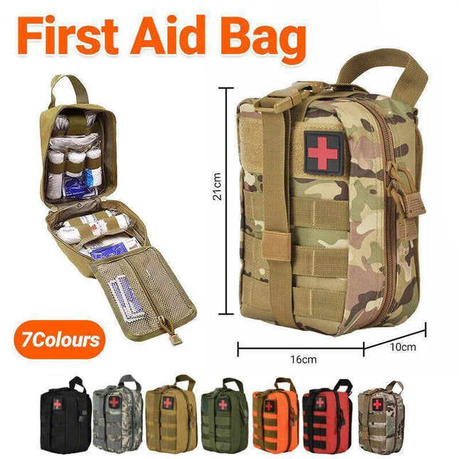 Tactical MOLLE Rip Away EMT IFAK Medical Pouch First Aid Kit Utility Bag AU Send - Aimall