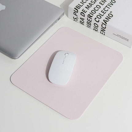 PU Leather Gaming Mouse Pad Desk Mat Anti-slip Speed Mousepad 22x22cm Waterproof - Aimall