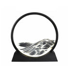 Moving Sand Art Picture Round Glass Quicksand Painting 3D Deep Sea Sandscape AU - Aimall