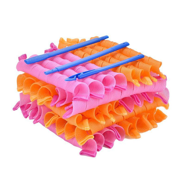 Magic Hair Curler No Heat 40PCS Leverage Curlers Formers Spiral Styling Rollers - Aimall