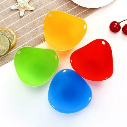 4Pcs Silicone Egg Poacher Poaching Pods Pan Poached Cups Moulds For Kitchen AU - Aimall