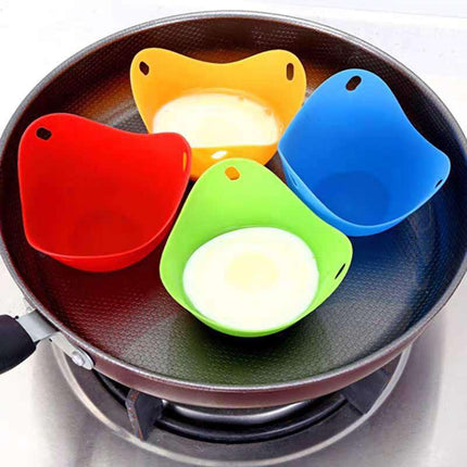 4Pcs Silicone Egg Poacher Poaching Pods Pan Poached Cups Moulds For Kitchen AU - Aimall