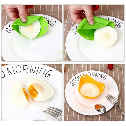 4Pcs Silicone Egg Poacher Poaching Pods Pan Poached Cups Moulds For Kitchen AU - Aimall