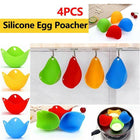 4Pcs Silicone Egg Poacher Poaching Pods Pan Poached Cups Moulds For Kitchen AU - Aimall