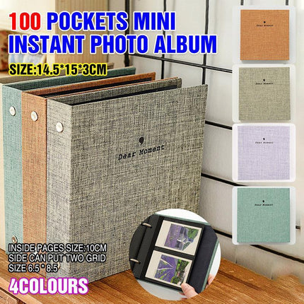 100 Pockets Mini Instant Photo Album Book Picture Case for Fujifilm Instax Film - Aimall