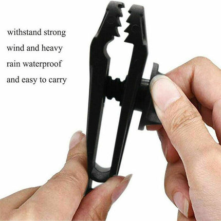 10PCS Awning Tarp Tent Clips Canvas Clamps Heavy Duty Camping Survival Grip Tool - Aimall
