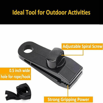 10PCS Awning Tarp Tent Clips Canvas Clamps Heavy Duty Camping Survival Grip Tool - Aimall