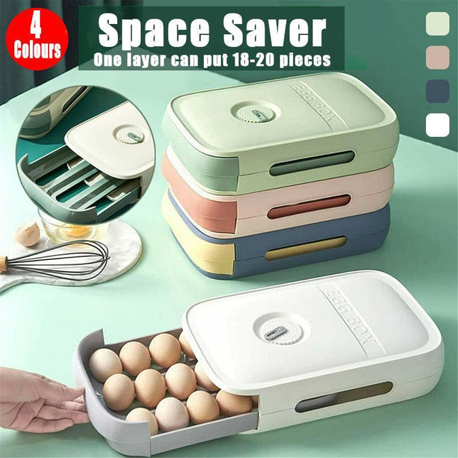 Drawer Type Eggs Tray Fruit Storage Box Kitchen Stacking Holder Food Container - Aimall