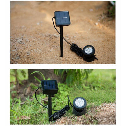 1X AU Solar Powered 6LED Outdoor Garden Landscape Yard Spot Light Lamp Spotlight - Aimall