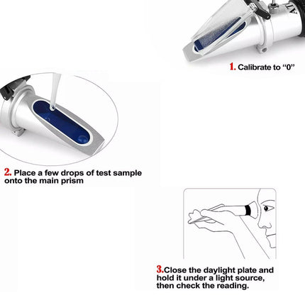 Portable ATC Refractometer 0-32% Brix Tester for Sugar Fruit Alcohol Meter AU - Aimall