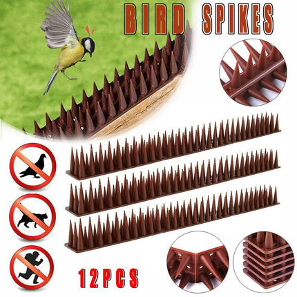 12pcs Bird Spikes Cat Possum Mouse Pest Control Spiked Fence Wall Deterrent Long - Aimall