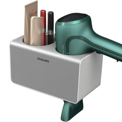 Hair Dryer Holder Storage Rack Curling Shelf Cup Bathroom Organizer Adhesive AU - Aimall