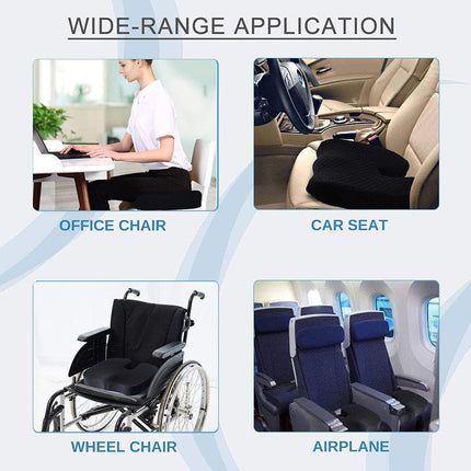 Orthopaedic Memory Foam Seat Cushion Support Back Pain Chair Pillow Car Coccyx - Aimall