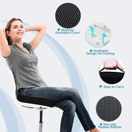 Orthopaedic Memory Foam Seat Cushion Support Back Pain Chair Pillow Car Coccyx - Aimall