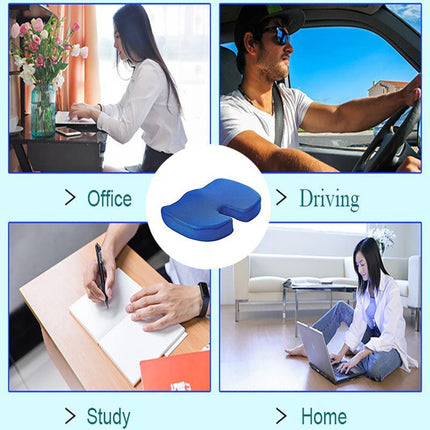 Orthopaedic Memory Foam Seat Cushion Support Back Pain Chair Pillow Car Coccyx - Aimall