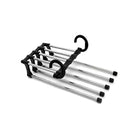 5 in1 Multi-functional Pants rack Stainless-Steel Wardrobe Magic Clothes Hanger - Aimall
