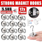 12x Strong Rare Earth Neodymium N38 Magnetic Hanger Holder Magnet Hooks AU 2.0kg - Aimall
