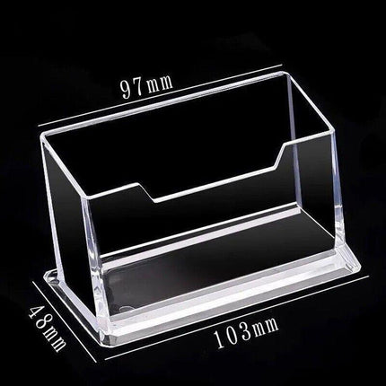 10 X Clear Desktop Business Card Holder Display PMMA Stand Plastic Desk Shelf AU - Aimall