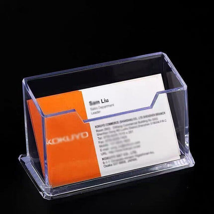 10 X Clear Desktop Business Card Holder Display PMMA Stand Plastic Desk Shelf AU - Aimall