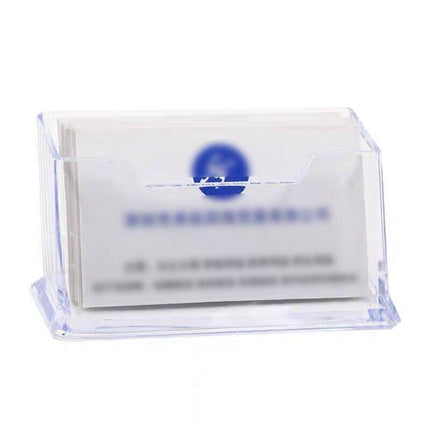 10 X Clear Desktop Business Card Holder Display PMMA Stand Plastic Desk Shelf AU - Aimall