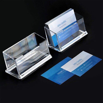 10 X Clear Desktop Business Card Holder Display PMMA Stand Plastic Desk Shelf AU - Aimall