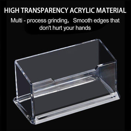 10 X Clear Desktop Business Card Holder Display PMMA Stand Plastic Desk Shelf AU - Aimall