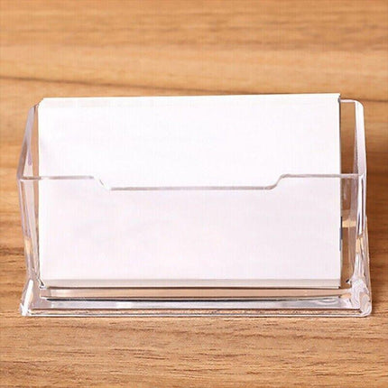 10 X Clear Desktop Business Card Holder Display PMMA Stand Plastic Desk Shelf AU - Aimall