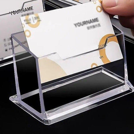 10 X Clear Desktop Business Card Holder Display PMMA Stand Plastic Desk Shelf AU - Aimall
