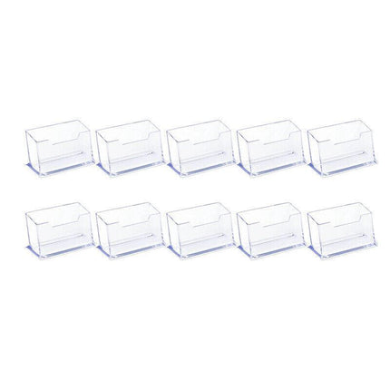 10 X Clear Desktop Business Card Holder Display PMMA Stand Plastic Desk Shelf AU - Aimall