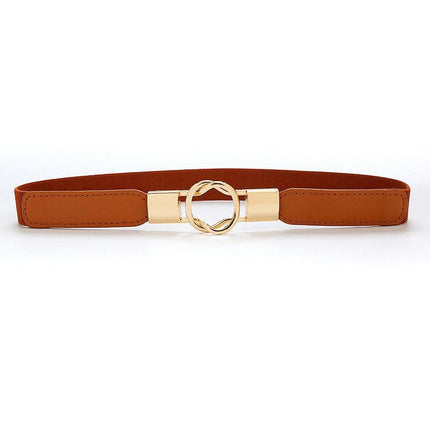 Waistband Stretch Belt Waist Belts Wide Waistband Gold Buckle Elastic Waist Belt - Aimall