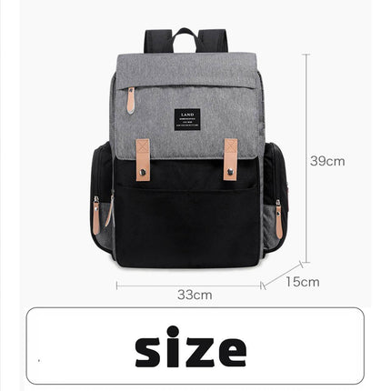 2022 GENUINE LAND Multifunctional Baby Diaper Backpack Changing Bag Nappy Mummy - Aimall