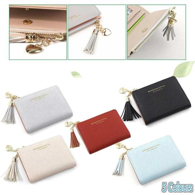 Women Wallet Short Small Coin Purse Ladies Folding Card Card Holder Leather AU - Aimall