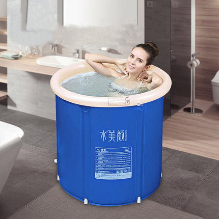 Folding Bathtub Portable PVC Foldable Water Tub Place Room Spa Bath Tub Adult AU - Aimall