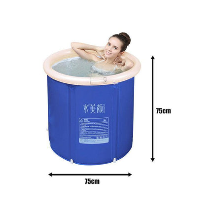 Folding Bathtub Portable PVC Foldable Water Tub Place Room Spa Bath Tub Adult AU - Aimall