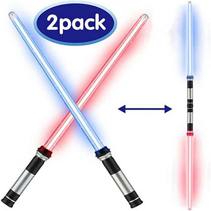 Saber Sword Toys 2 Pcs Flashing Led Star Wars Lightsaber Kids Gift Aimall