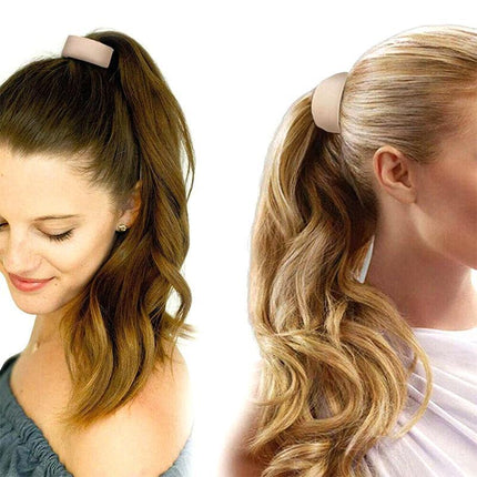 Foldable One Wide Pony Band Clip Pony Hair Band O-Tie Band Fashion ( Upto 3PCS ) - Aimall