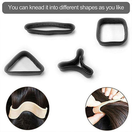 Foldable One Wide Pony Band Clip Pony Hair Band O-Tie Band Fashion ( Upto 3PCS ) - Aimall