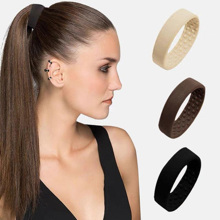 Foldable One Wide Pony Band Clip Pony Hair Band O-Tie Band Fashion ( Upto 3PCS ) - Aimall