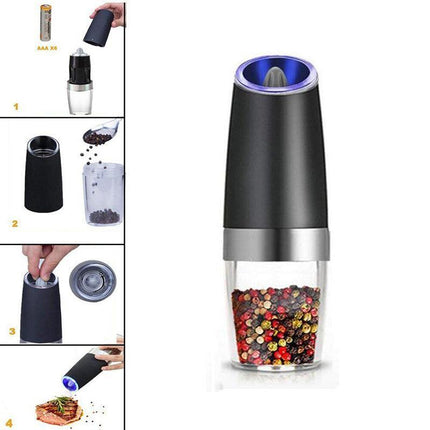Automatic Gravity Electric Salt Or Pepper mill Grinder LED Battery-Operated AU - Aimall